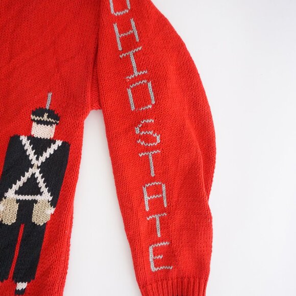 VTG BellePointe Ohio State Band Cardigan Red Collegiate Retro 80s Preppycore M - Picture 10 of 15